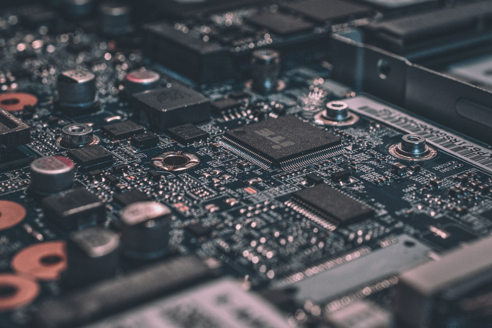 Close-up of a high-end circuit board